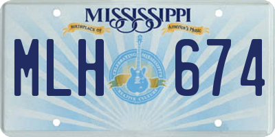 MS license plate MLH674