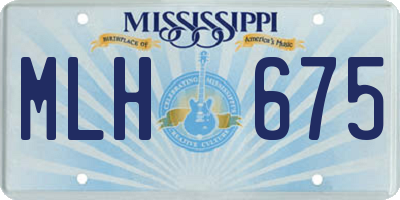 MS license plate MLH675