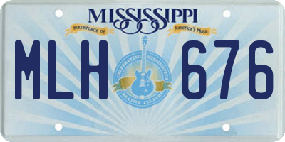 MS license plate MLH676