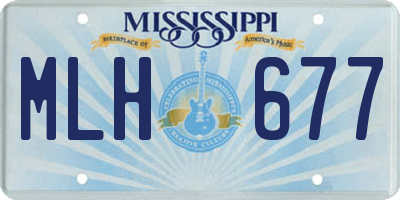 MS license plate MLH677
