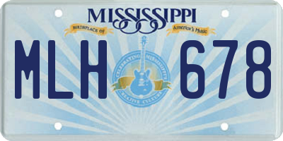 MS license plate MLH678
