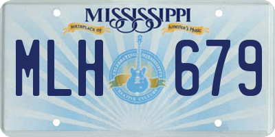 MS license plate MLH679
