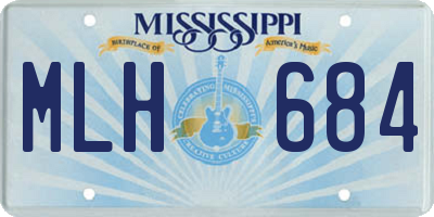 MS license plate MLH684
