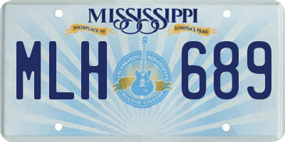 MS license plate MLH689