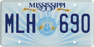 MS license plate MLH690