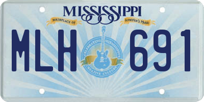 MS license plate MLH691