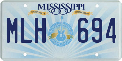 MS license plate MLH694
