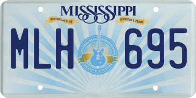 MS license plate MLH695