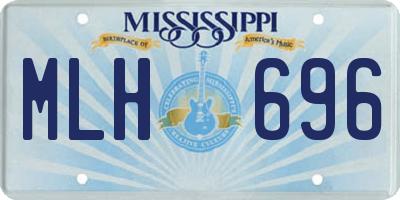 MS license plate MLH696