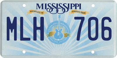 MS license plate MLH706