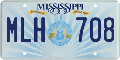 MS license plate MLH708