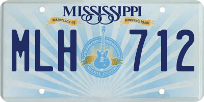 MS license plate MLH712