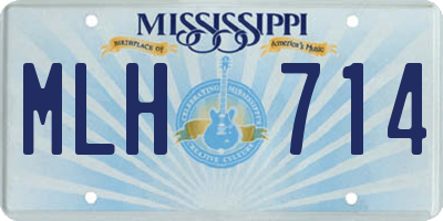 MS license plate MLH714