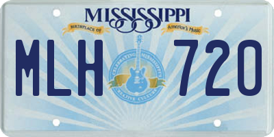 MS license plate MLH720