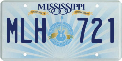 MS license plate MLH721