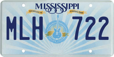 MS license plate MLH722