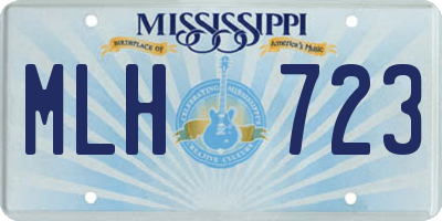 MS license plate MLH723