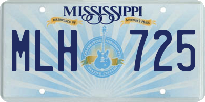 MS license plate MLH725
