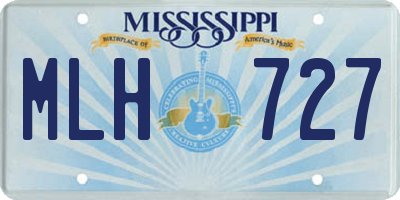 MS license plate MLH727
