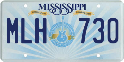 MS license plate MLH730