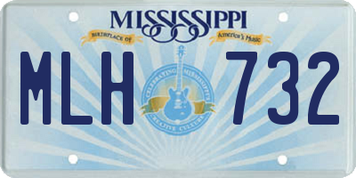 MS license plate MLH732