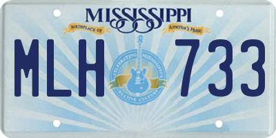 MS license plate MLH733