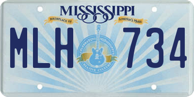 MS license plate MLH734