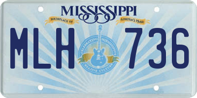 MS license plate MLH736