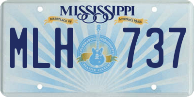 MS license plate MLH737