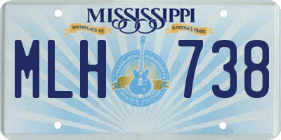 MS license plate MLH738
