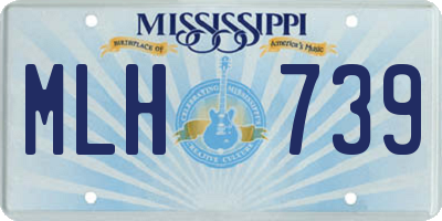 MS license plate MLH739