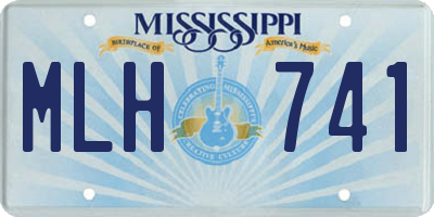 MS license plate MLH741