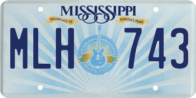 MS license plate MLH743