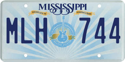 MS license plate MLH744