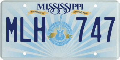 MS license plate MLH747