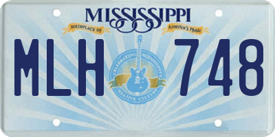 MS license plate MLH748