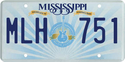 MS license plate MLH751