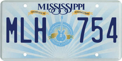 MS license plate MLH754