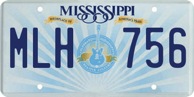MS license plate MLH756