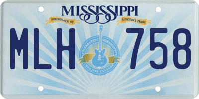 MS license plate MLH758