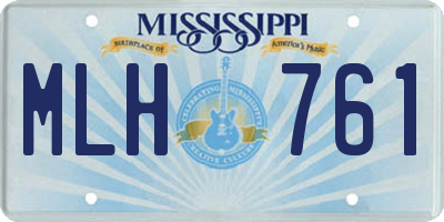 MS license plate MLH761