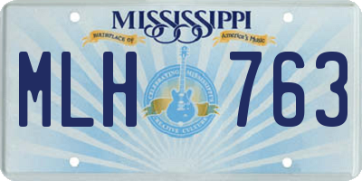 MS license plate MLH763