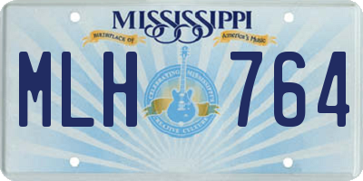 MS license plate MLH764