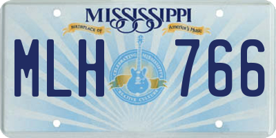 MS license plate MLH766