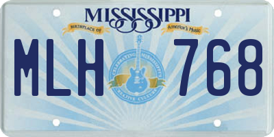 MS license plate MLH768