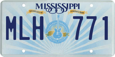 MS license plate MLH771