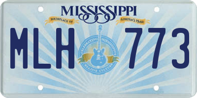 MS license plate MLH773
