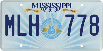 MS license plate MLH778