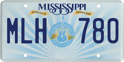 MS license plate MLH780