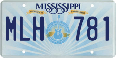 MS license plate MLH781